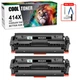 2PK No Chip Compatible with HP 414X W2020X Toner M454dn M454dw M479fdn M479fdw