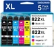 5 Pack 822XL Ink Cartridges for Epson 822XL Use with WF-3820 WF-3823 Printer