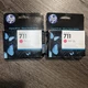 2 New Genuine HP 711 29-ml Magenta DesignJet Ink Cartridges Exp. 8/25