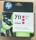 HP 711 2-pack 29-ml Magenta Designjet Ink Cartridge -  Exp 8/24 READ