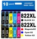 10 Pack Compatible for Epson 822XL Ink Cartridges T822 Workforce Pro WF-3820