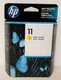 Genuine OEM HP 11 Yellow Ink Cartridge C4838A Expired 7/2015 Sealed