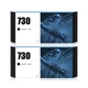 730 Ink Cartridges 300ml Matte Black P2V71A Compatible with HP DesignJet T160...