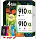 4PACK 910XL Ink Combo W/Chip for HP OfficeJet Pro 8010 8015 8020 8022 8025 8028