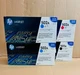 4 OEM HP 501A 502A  LJ3600 Cyan, Mag & Black Toners Q6470A,Q6471A,Q6473A CCMK